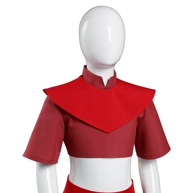 Avatar The Last Airbender Ty Lee Red Outfit Halloween Cosplay Costume
