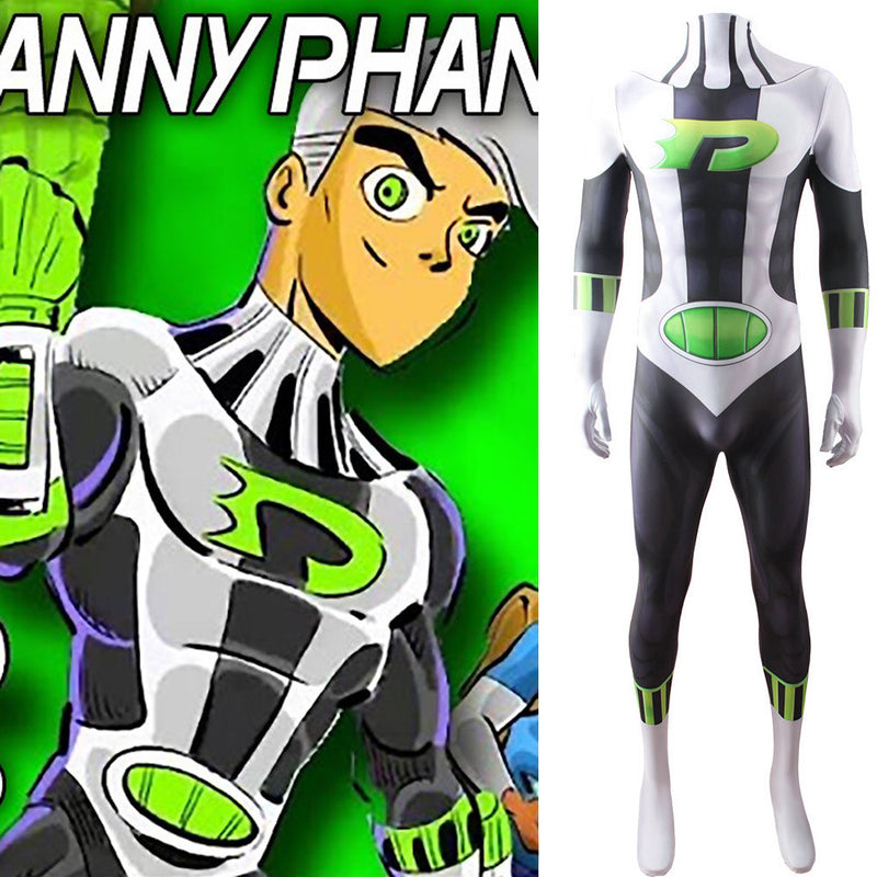 Danny Phantom Danny Fenton Jumpsuit Cosplay Costume Halloween Carnival Suit