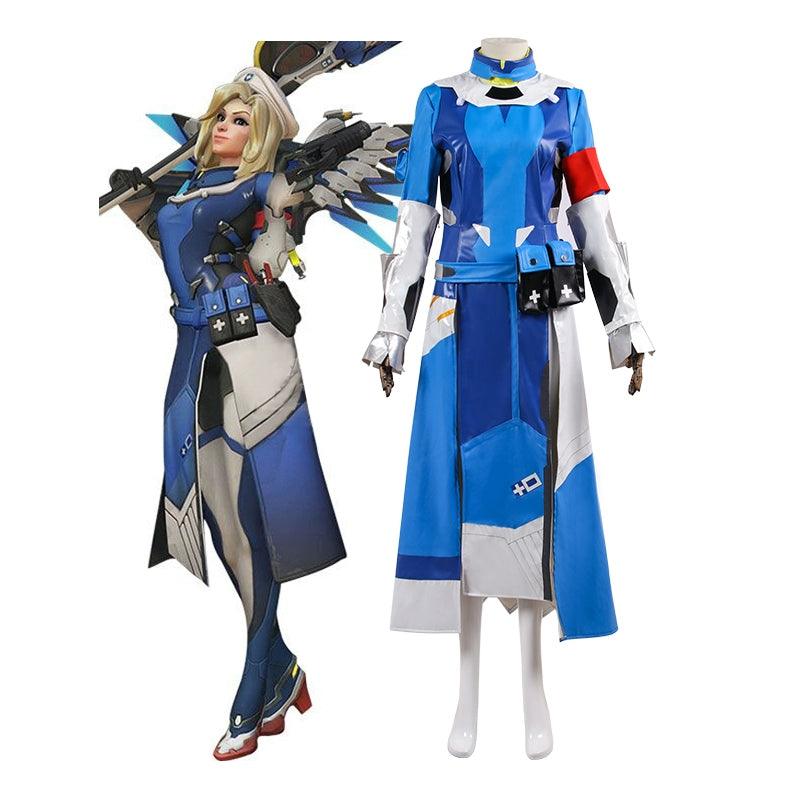 Mercy Outfit Overwatch Angela Ziegler Angel of the War Doctor Halloween Cosplay Costume