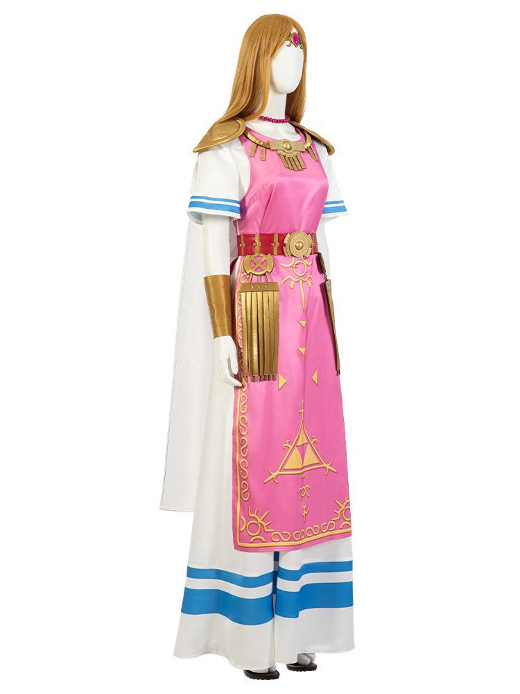 The Legend of Zelda Princess Zelda Pink Dress Outfit Cosplay Costume