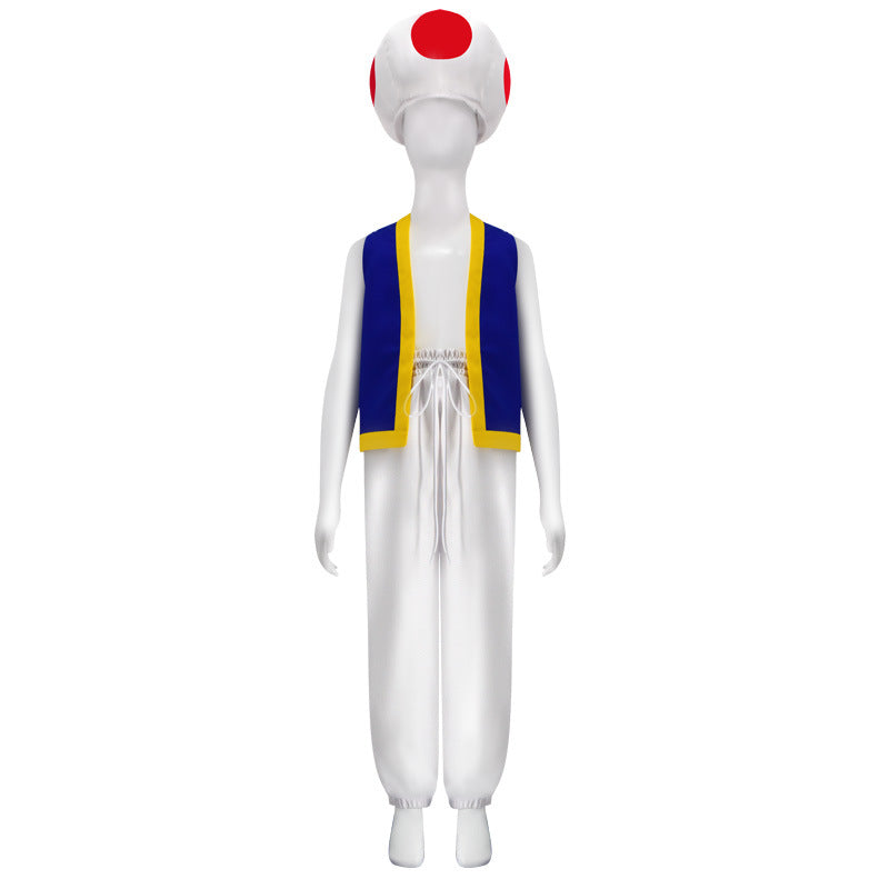 Movie The Super Mario Bros Toad Cosplay Costume for Kids