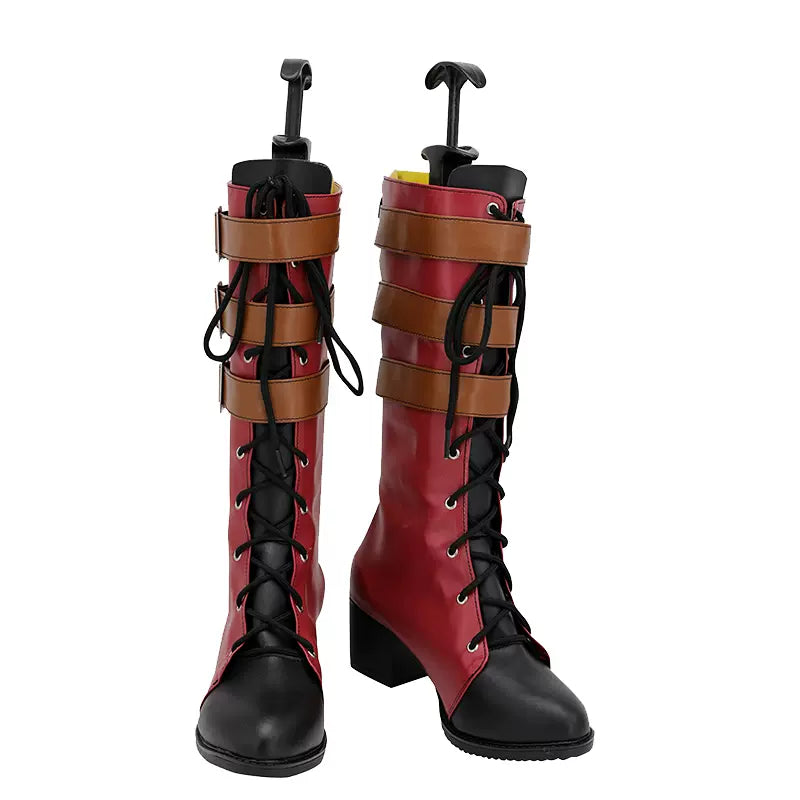 Overwatch Ashe Elizabeth Caledonia Red Cosplay Boots