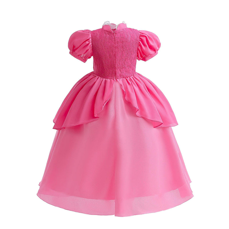 Princess Peach Dress for Toddler Girls Halloween Princess Cosplay Costumes