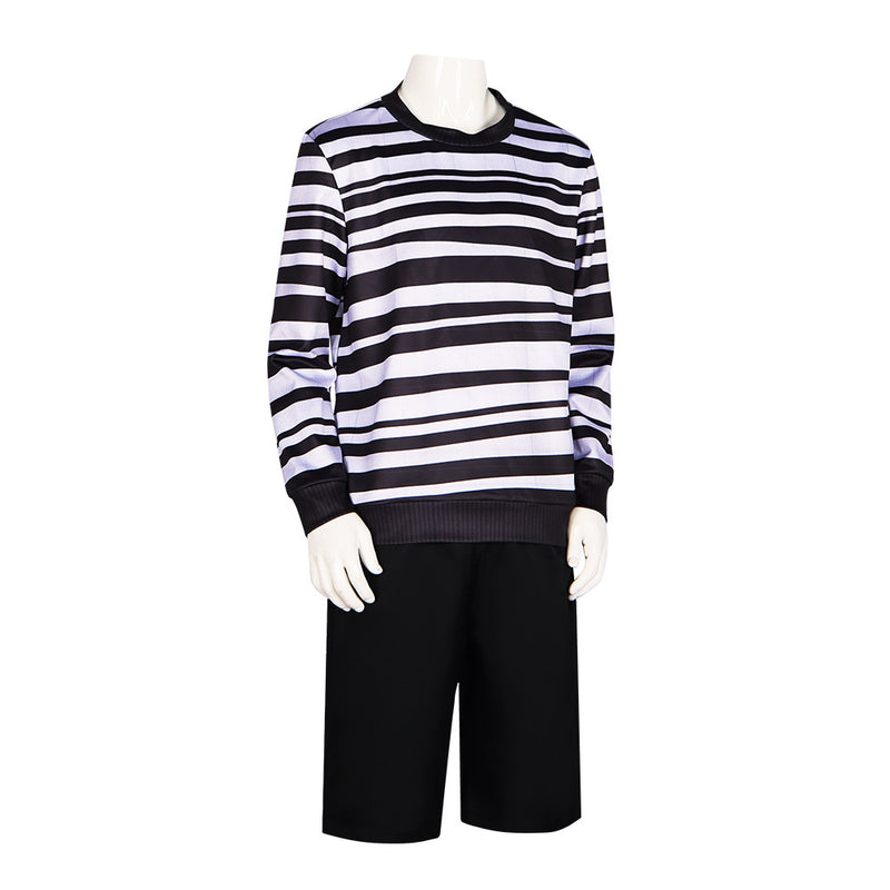 Pugsley Addams Outfit The Addams Family Cosplay Costume