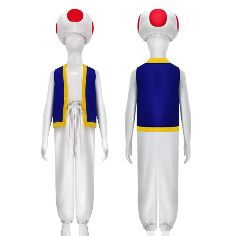 Movie The Super Mario Bros Toad Cosplay Costume for Kids