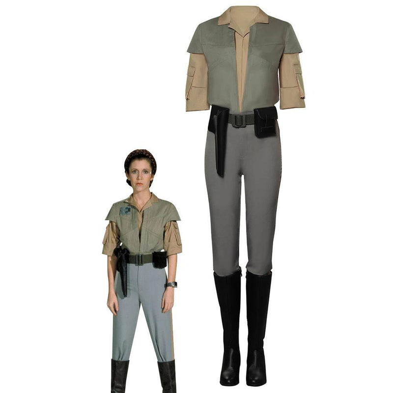 SW 6 Organa Solo Princess Leia Outfit Cosplay Costume Halloween Carnival Party