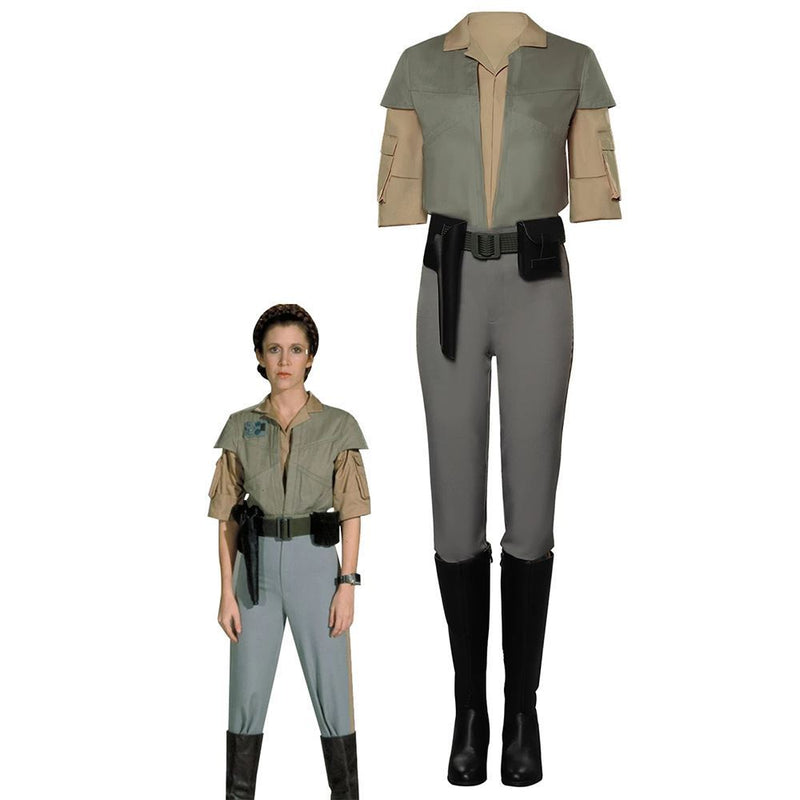 Star Wars 6 Organa Solo Princess Leia Outfit Cosplay Costume Halloween Carnival Party
