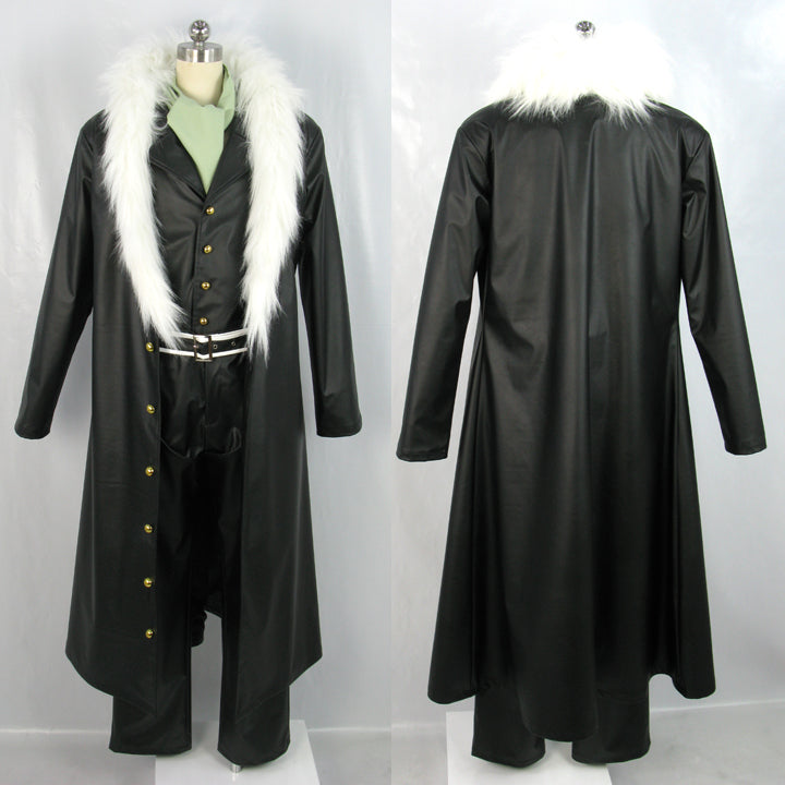 Sir Crocodile Cosplay Costume One Piece Antagonist Black Outfits for Adults