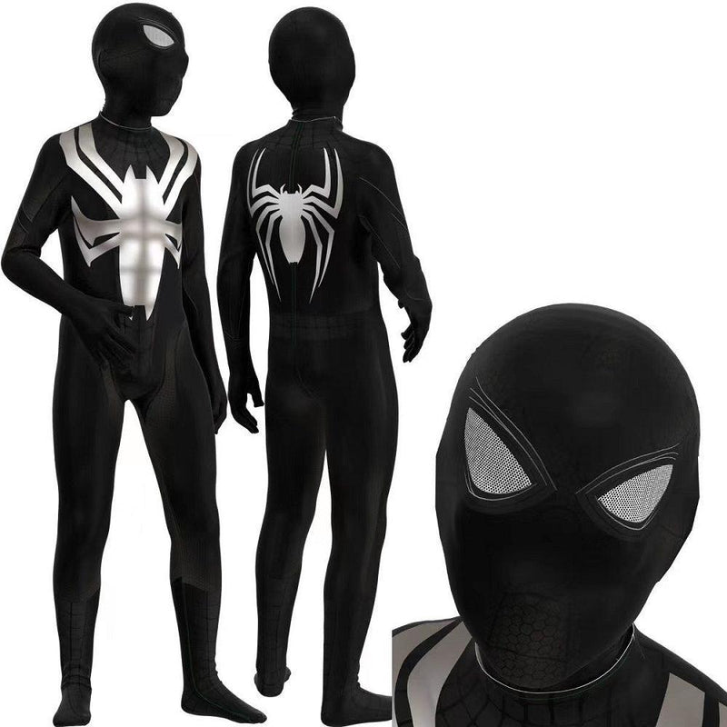 Spider-Man Venom Suit Miles Morales PS5 Cosplay Costume Symbiote Black Suit For Adult