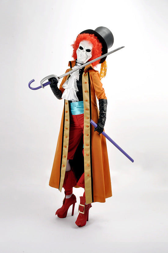 One Piece Brook Cosplay Costume Burukku Dead Bones Halloween Outfit for Adults