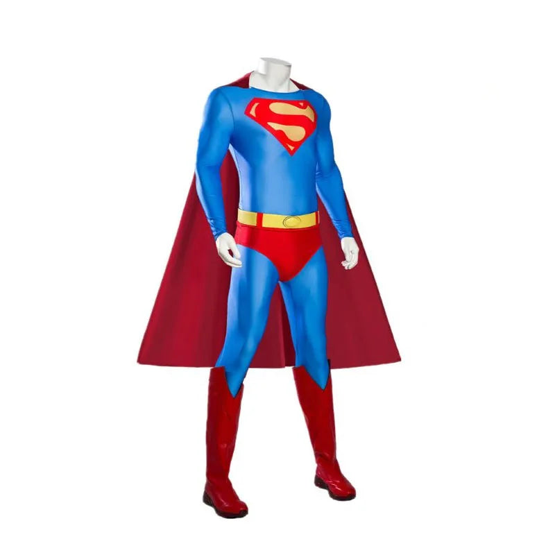 1978 Movie Superman Jumpsuit Outfit Cosplay Costume