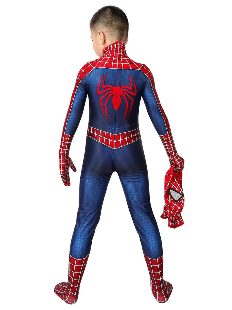 Kids Spider man Tobey Maguire Jumpsuit Cosplay Costumes