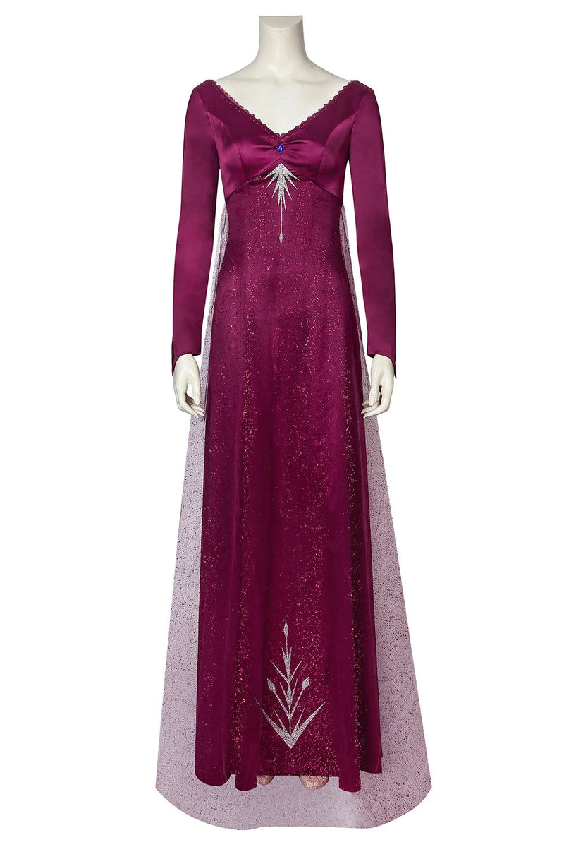 Elsa Pyjamas Dress Frozen 2 Purple Cosplay Costume