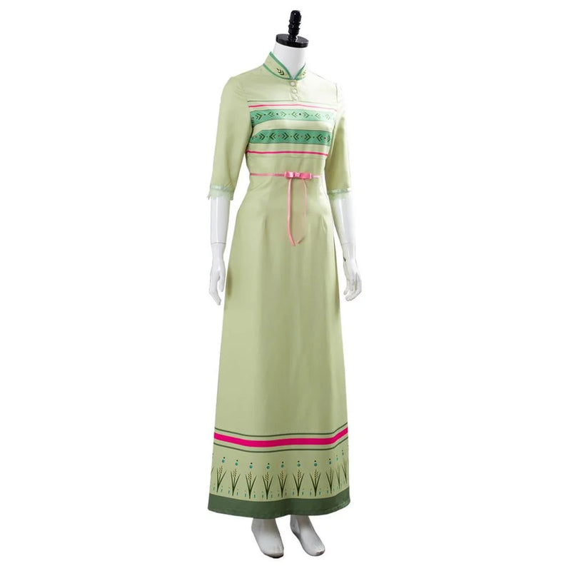 Frozen 2 Anna Nightgown Gown Green Arendelle Bedroom Dress Cosplay Costume