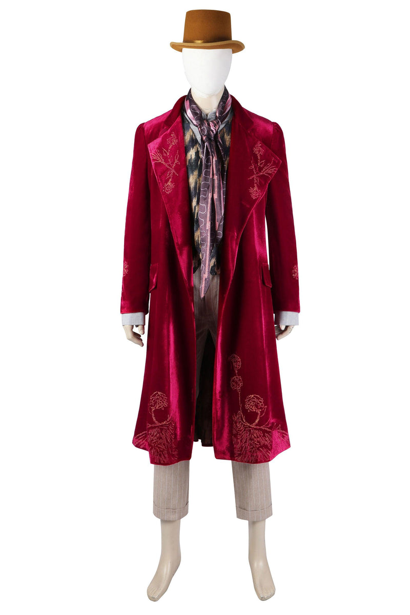 2023 Movie Wonka Outfit Cosplay Costume Halloween Carnival Party Dress