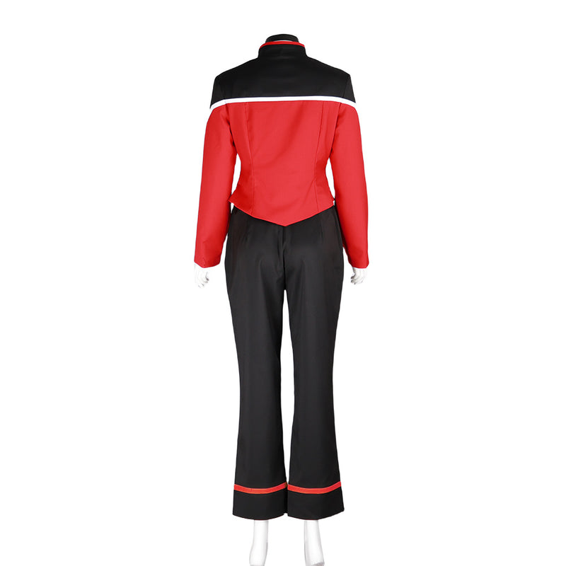 ST Female Lower Decks Red Uniform Outfit Cosplay Costume