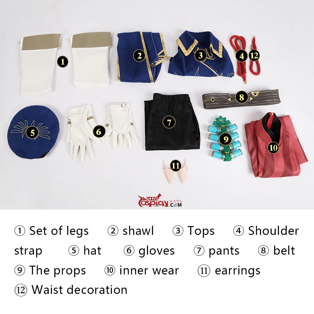 Zelda Link Royal Guard Uniform Cosplay Costume