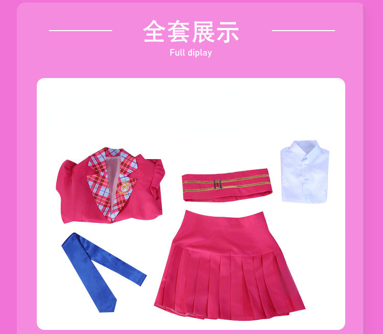 2023 Movie Princess Charm School Sophia Pink Uniform Outfits Cosplay Costume