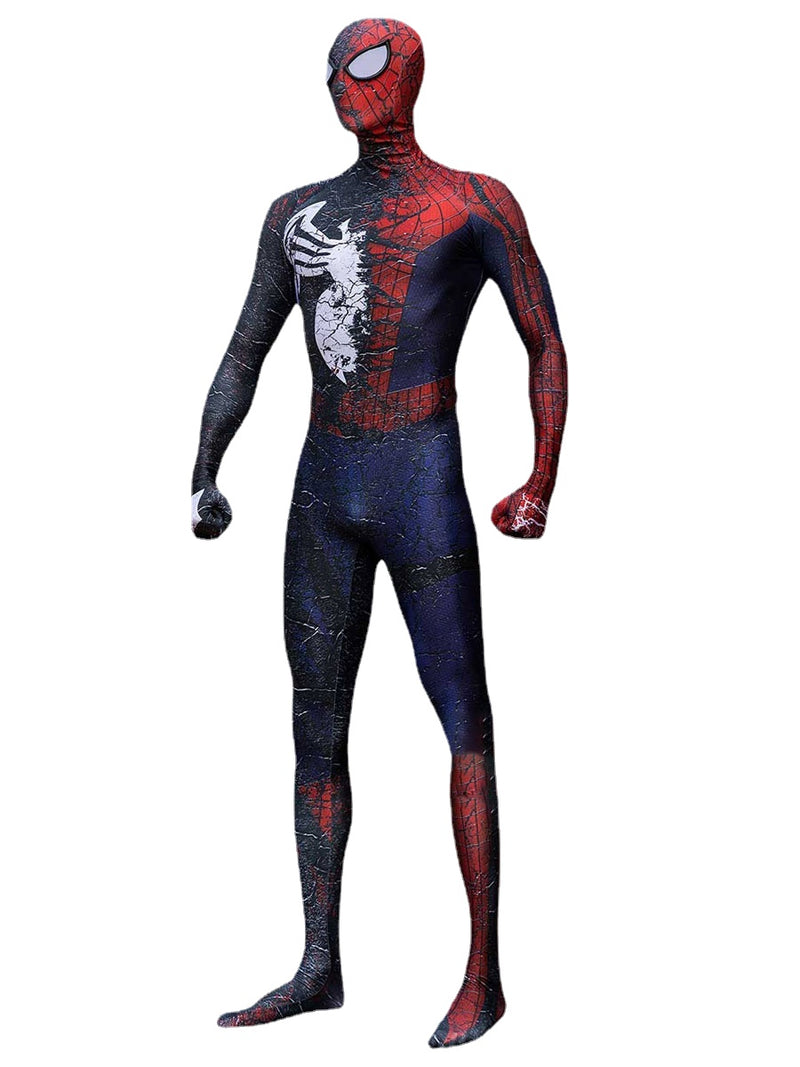 Marvel Comics Cosplay Spider Man Half-Symbiote Cosplay Costumes for Kid