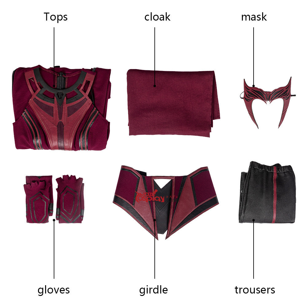 Wanda Maximoff Red Outfit Cosplay Costume