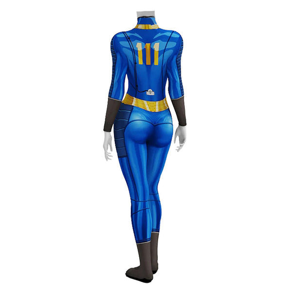 Fallout Vault 111 Blue Jumpsuit Cosplay Costume For Female