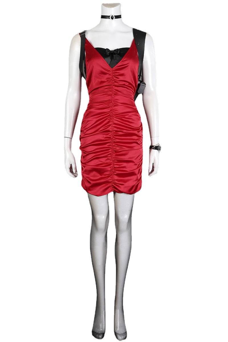 Ada Wong Red Dress Resident Evil Cosplay Costume