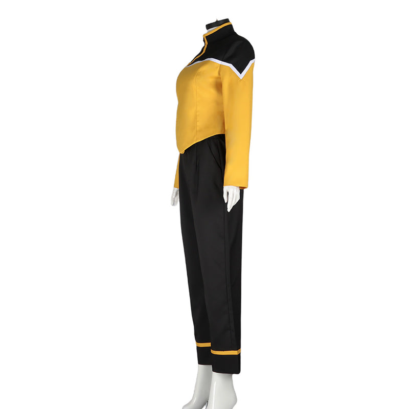 ST Female Lower Decks Yellow Uniform Outfit Cosplay Costume
