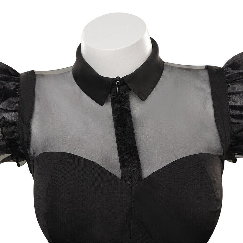 Wednesday Addams Black Sexy Dress Cosplay Costume
