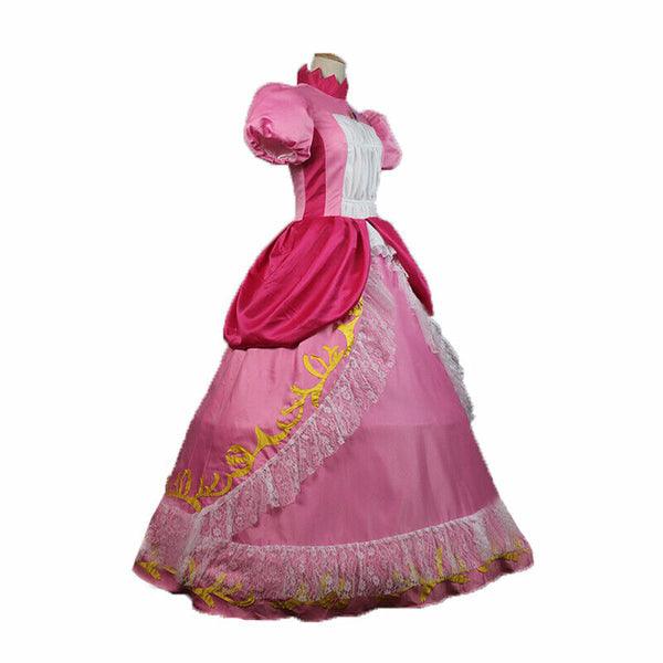 Princess Peach Pink Dress Princess Cosplay Halloween Costumes
