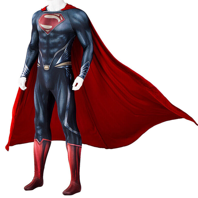 Movie Man of Steel Superman Jumpsuit Cosplay Costume