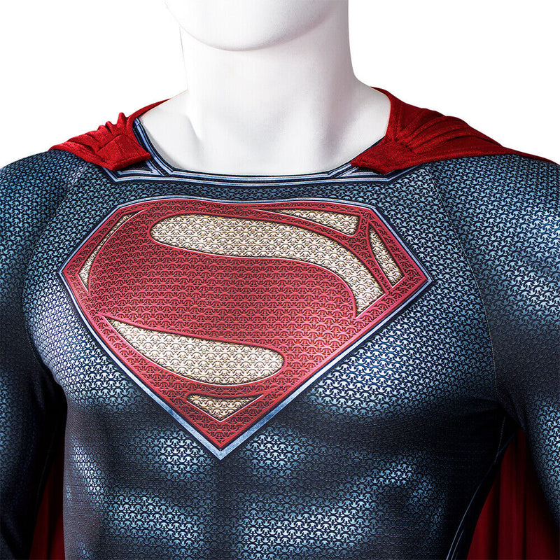 Movie Man of Steel Superman Jumpsuit Cosplay Costume