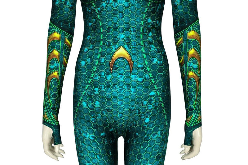 Aquaman Mera Atlantis Jumpsuit Halloween Cosplay Costume
