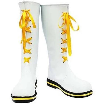 Vocaloid Kagamine Rin Len White Cosplay Boots Shoes
