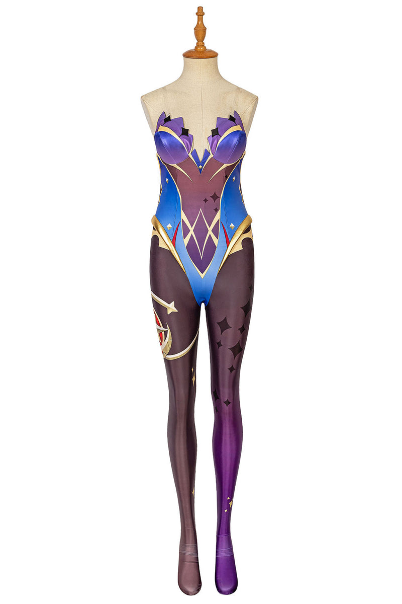 Genshin Impact Mona Megistus Astral Reflection Cosplay Costume - CrazeCosplay