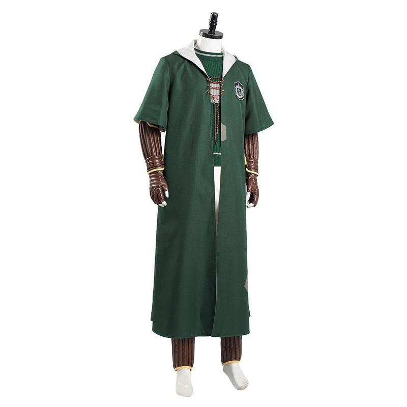 Harry Potter Slytherin Green Quidditch Magic Shool Uniform Outfits Cosplay Costume Halloween Carnival Suit