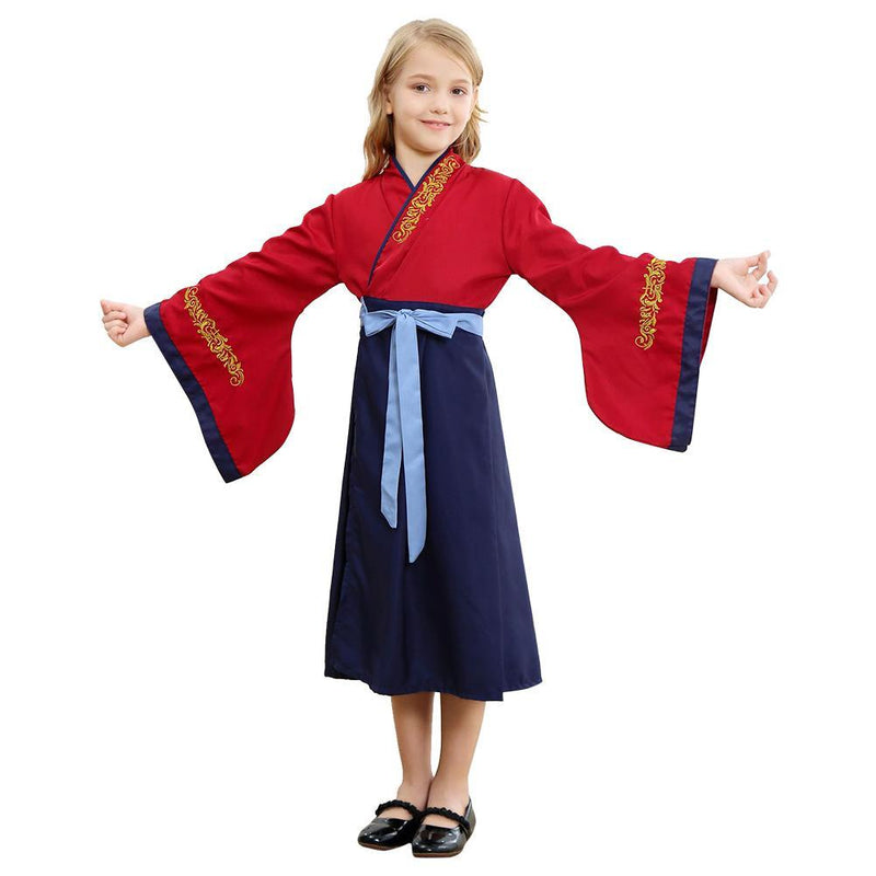 Traditional Chinese Dress Mulan Princess Dress For Little Girl Cosplay Costume - CrazeCosplay