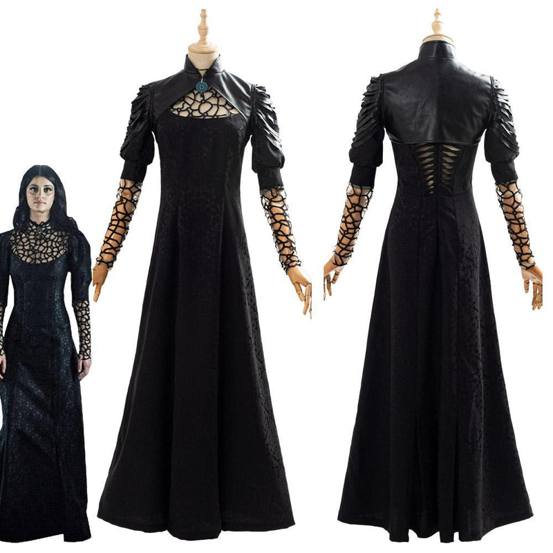 The Witcher Yennefer Party Black Long Dress Cosplay Costume - CrazeCosplay