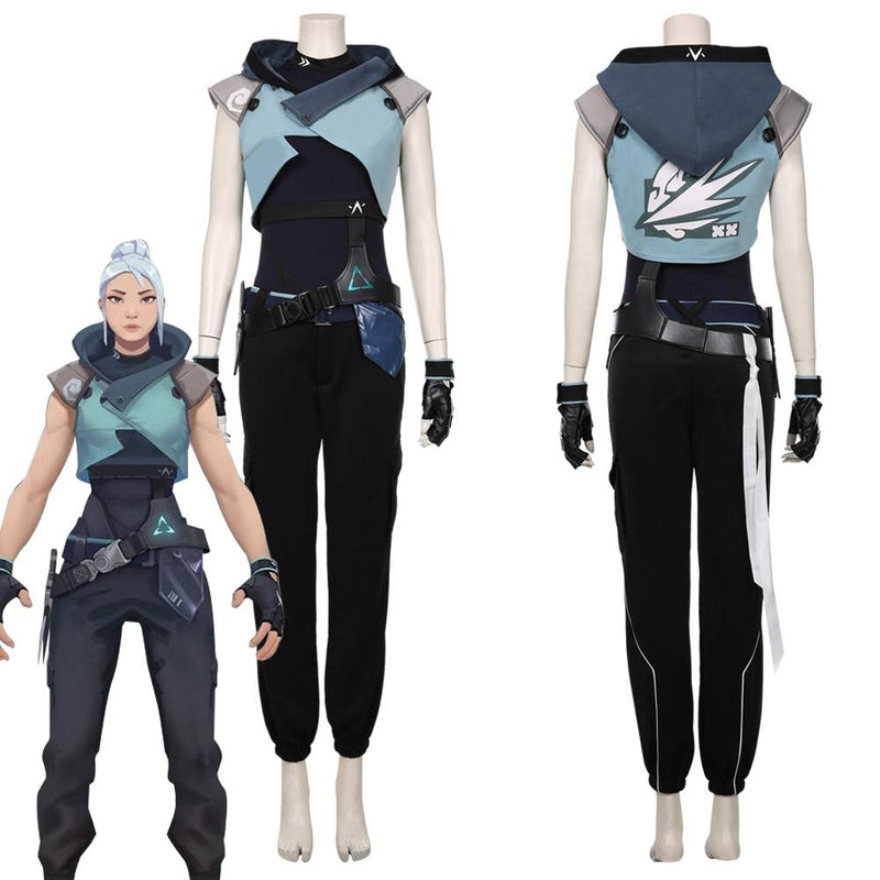 Game Valorant Jett Halloween Outfit Cosplay Costume-CrazeCosplay