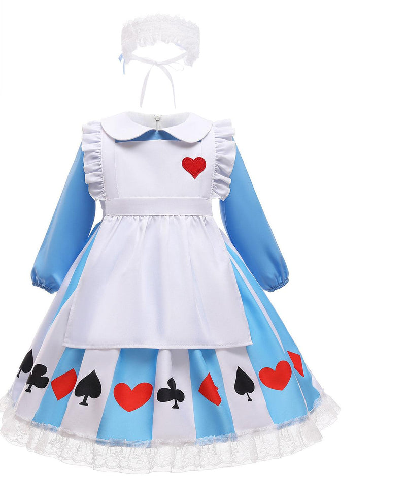 Little Girls Alice In Wonderland Lolita Dress Last Minute Book Week Costumes for Halloween - CrazeCosplay