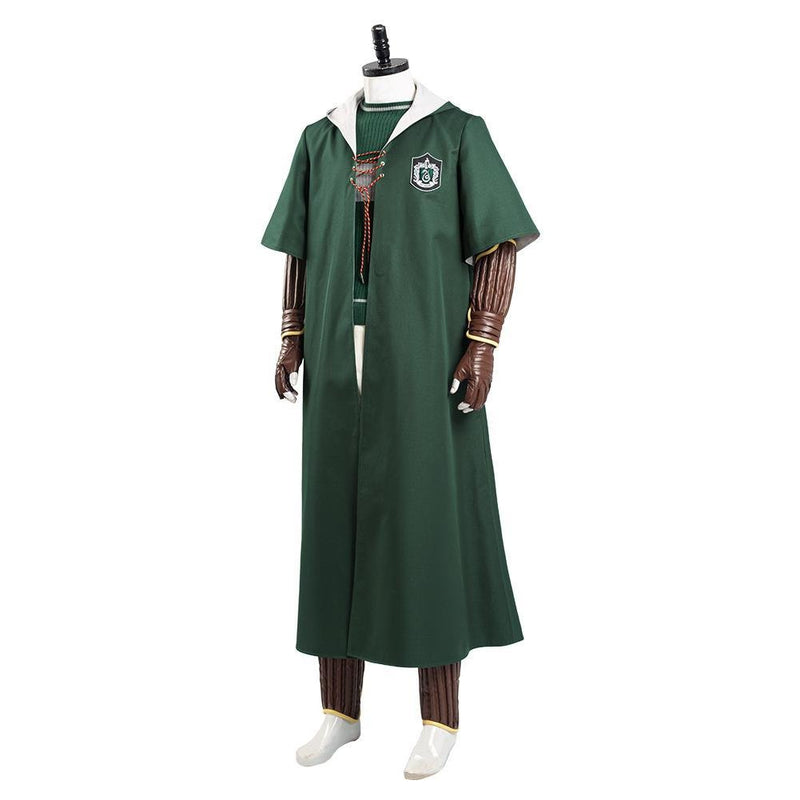 Harry Potter Slytherin Green Quidditch Magic Shool Uniform Outfits Cosplay Costume Halloween Carnival Suit