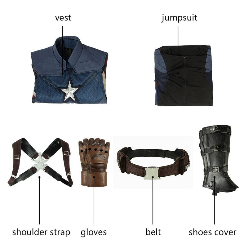 captain america civil war steve rogers uniform cosplay costume - CrazeCosplay