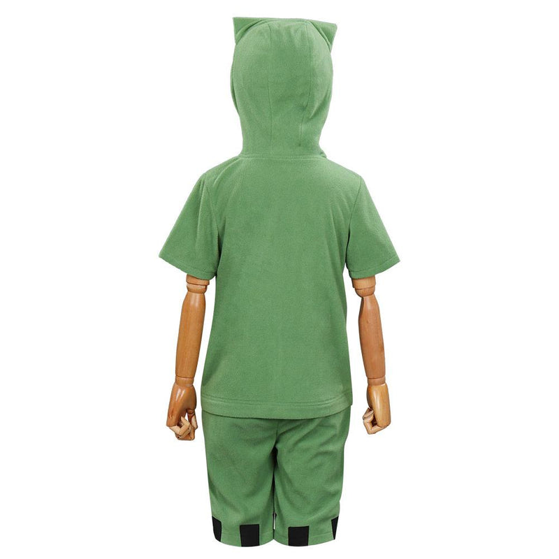 Minecra Children Kids Short Sleeve Cute Cartoon Jumpsuit Pajamas Cosplay Costume - CrazeCosplay