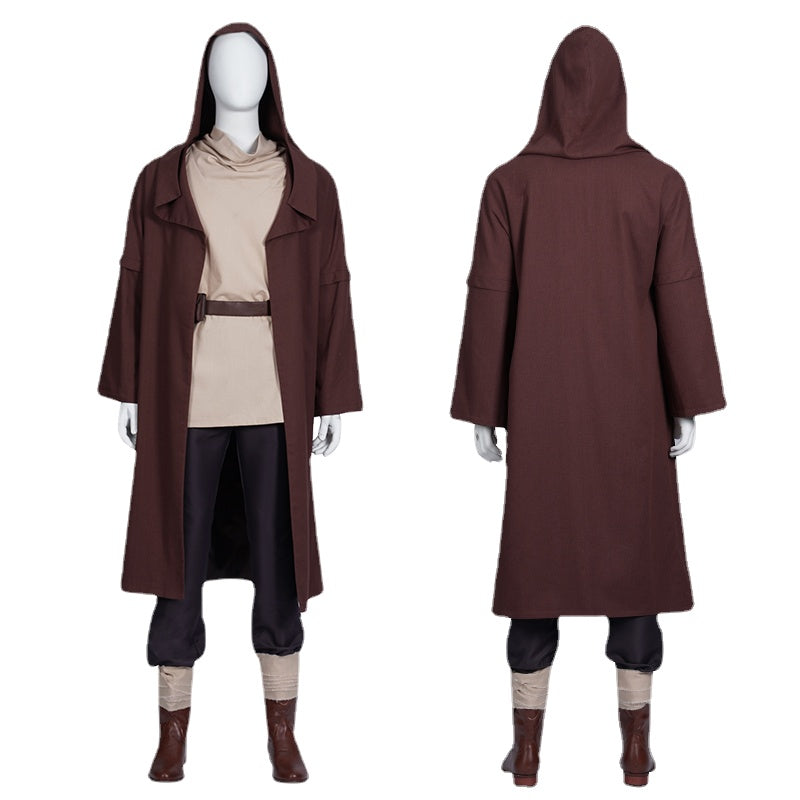 Obi Wan Kenobi Costume Replica Adults Cosplay Outfit Halloween Suit - CrazeCosplay