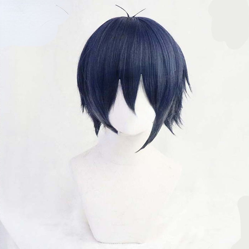 Touken Ranbu Mikazuki Munechika Blue Short Cosplay Wig