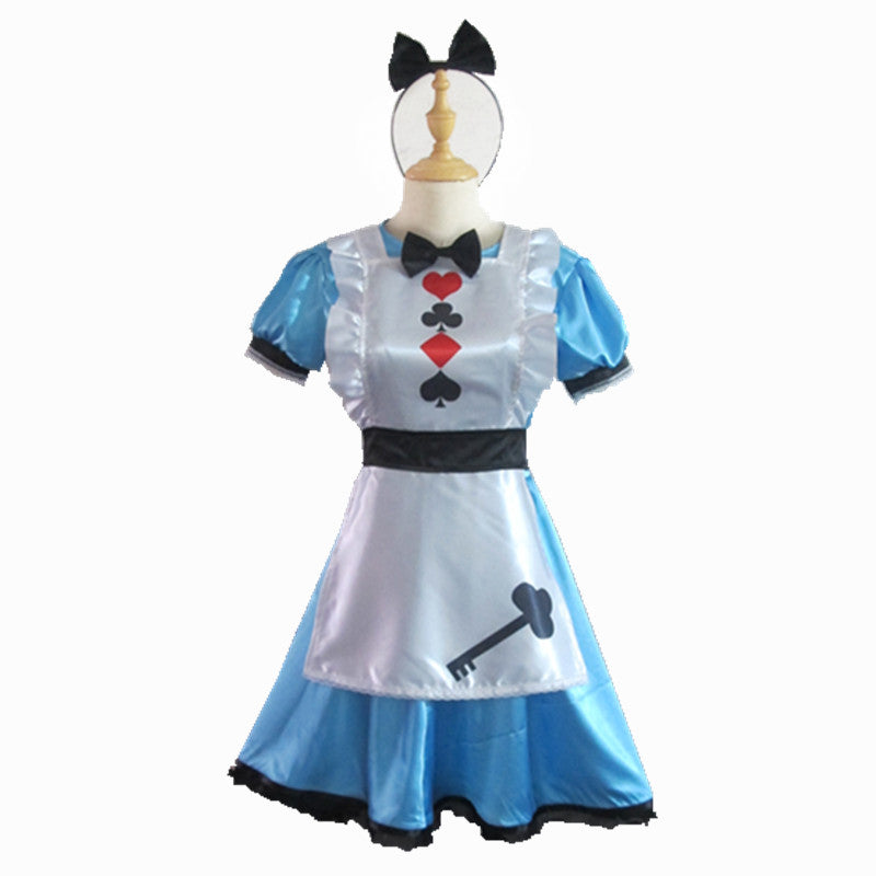 Blue Alice and Wonderland Dress Book Character Costumes for Adults Halloween Cosplay - CrazeCosplay