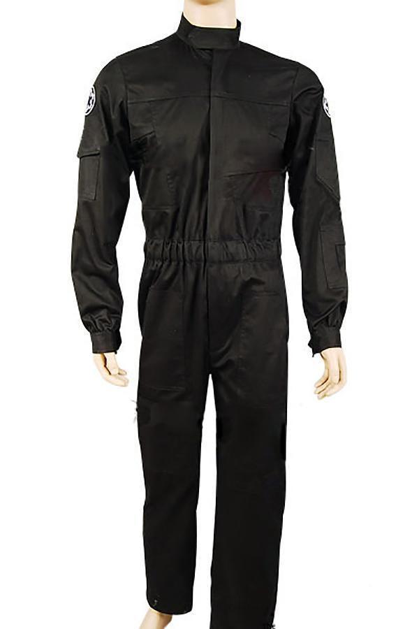 SW Imperial Tie Fighter Pilot Black Flightsuit Uniform Jumpsuit