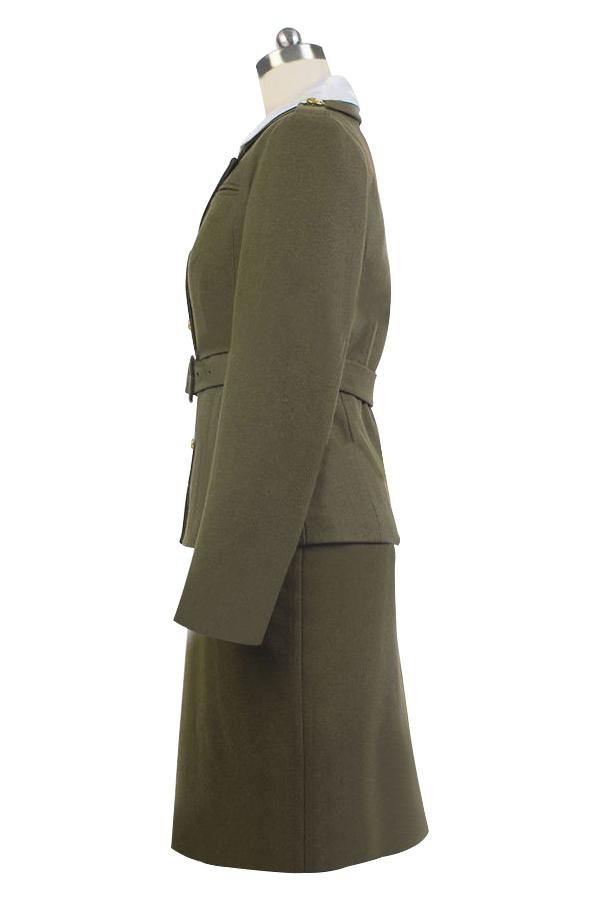 Captain America The First Avenger Agent Peggy Carter Suit Cosplay Costume Version Green