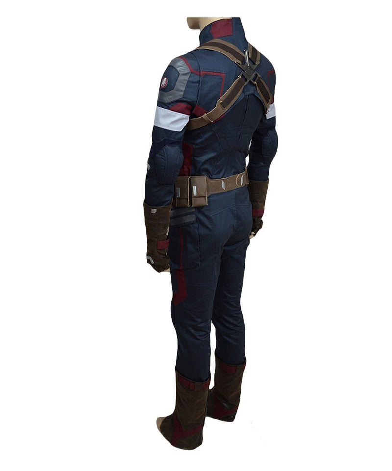 Avengers: Age of Ultron Captain America Steve Rogers Uniform Outfit Cosplay Costume - CrazeCosplay