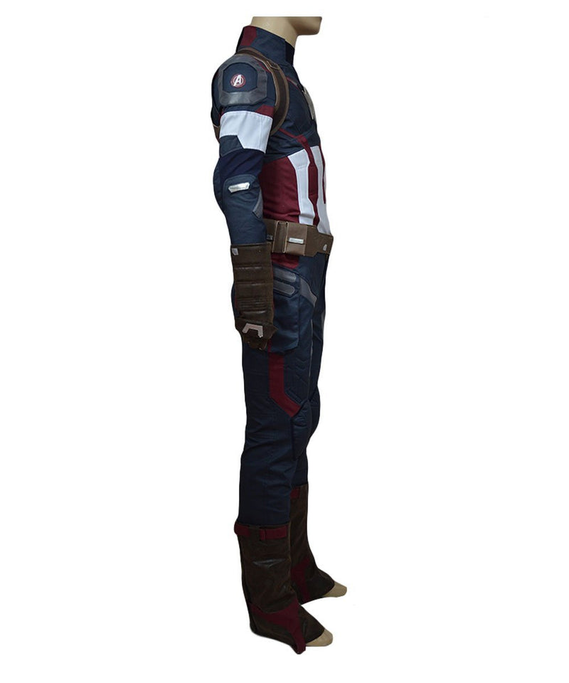 Avengers: Age of Ultron Captain America Steve Rogers Uniform Outfit Cosplay Costume - CrazeCosplay
