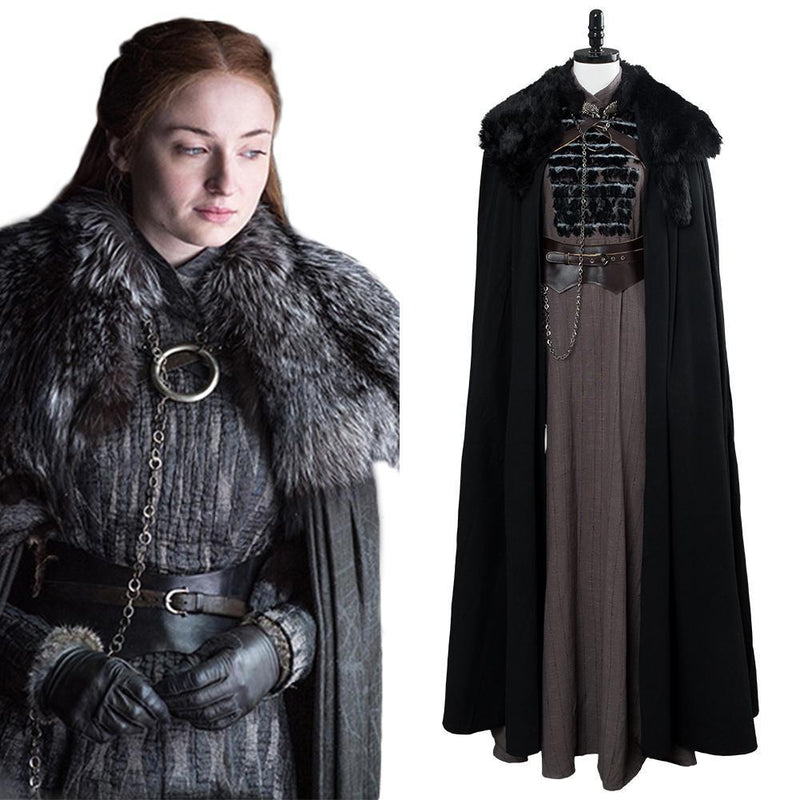 Got Game Of Thrones Sansa Stark Outfit Cosplay Costume Women Halloween Costume Dress - CrazeCosplay